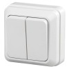 Выключатель 2-кл. ОП Quadro 10А IP20 2-104-01 250В бел. Intro Б0053757