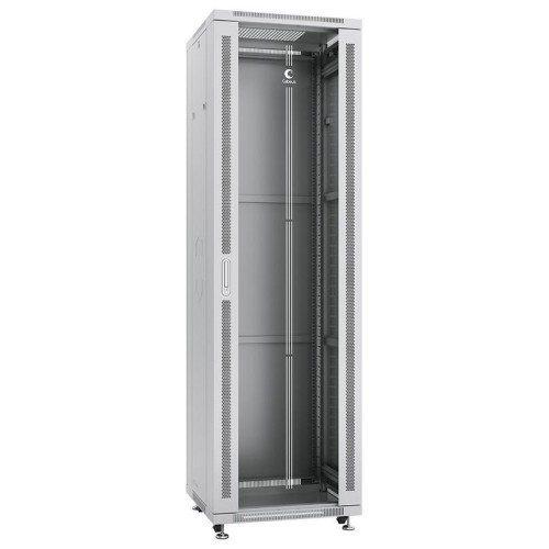 Шкаф монтажный телекоммуникационный напольный SH-05C-42U60/80 19дюйм 42U 600х800х2055мм для распреде