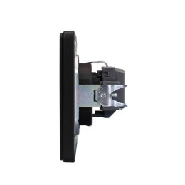 Розетка 1-м СП ROUND MIELE 16А с заземл. защ. шторки оникс Kranz KR-78-0701-3