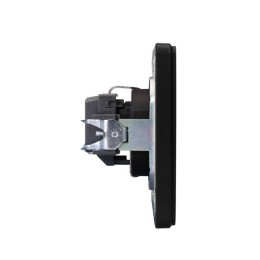 Розетка 1-м СП ROUND MIELE 16А с заземл. защ. шторки оникс Kranz KR-78-0701-3