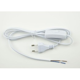 Шнур сетевой UCX-C10/02A-170 WHITE с вилкой и выкл. 2А 500Вт 1.7м бел. Uniel UL-00004428