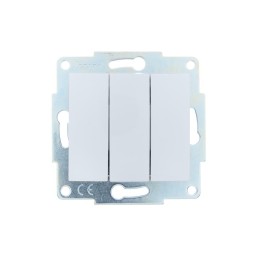 Выключатель 3-кл. 1п СП ASTI 10А IP20 механизм бел. LEZARD 7081-0288-109