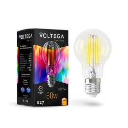 Лампа светодиодная Crystal A60 7Вт 2800К E27 CRI97 Voltega 7154