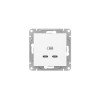 Розетка 2-м СП Эпика USB-C механизм бел. EKF UP1-SOW-2USBC