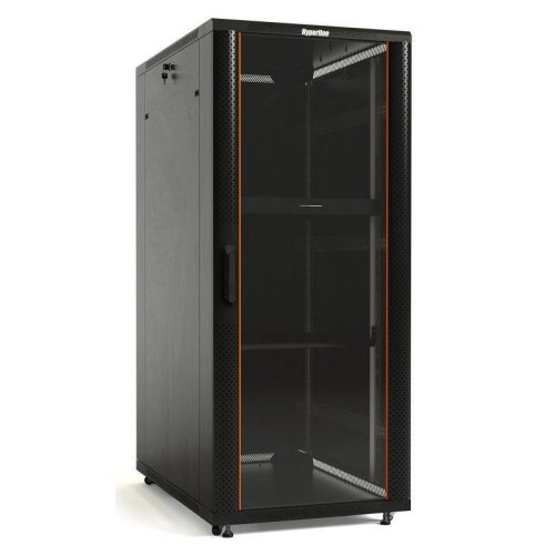 Шкаф напольный TTB-4268-AS 19дюйм 42U 2055х600х800мм перед. стекл. дверь со стальн. перф. боковинами
