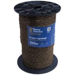 Провод ретро 2х2.5 корич. (уп.200м) RetroElectro 2254768