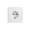 Розетка 1-м СП STRONG MIELE 16А с заземл. защ. шторки жемчуж. Kranz KR-78-0701-4