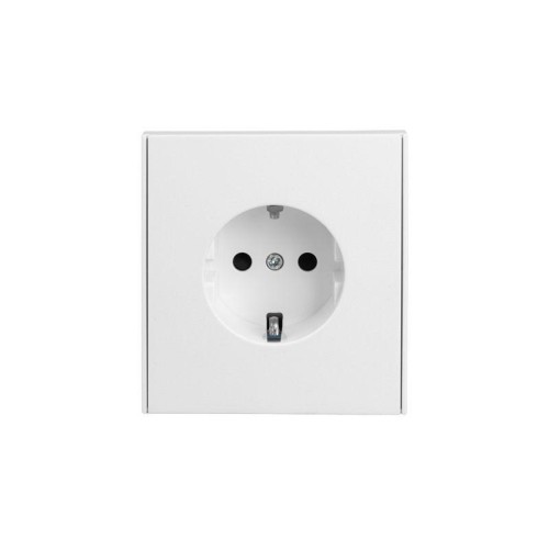 Розетка 1-м СП STRONG MIELE 16А с заземл. защ. шторки жемчуж. Kranz KR-78-0701-4