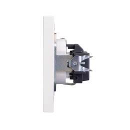 Розетка 1-м СП STRONG MIELE 16А с заземл. защ. шторки жемчуж. Kranz KR-78-0701-4