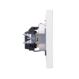 Розетка 1-м СП STRONG MIELE 16А с заземл. защ. шторки жемчуж. Kranz KR-78-0701-4