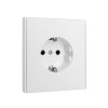 Розетка 1-м СП STRONG MIELE 16А с заземл. защ. шторки жемчуж. Kranz KR-78-0701-4