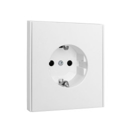 Розетка 1-м СП STRONG MIELE 16А с заземл. защ. шторки жемчуж. Kranz KR-78-0701-4