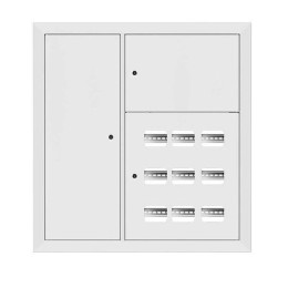 Щит этажный 9кв. слаботочка слева 3 окна в ряд по гориз. RAL9003 (1000х950х150) PROxima EKF mb29-v-9
