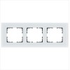 Рамка 3-м G-Glass стекло бел. White Glass Jasmart G1003GW