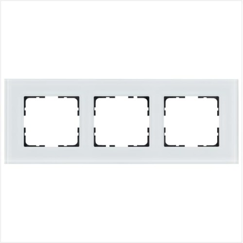 Рамка 3-м G-Glass стекло бел. White Glass Jasmart G1003GW
