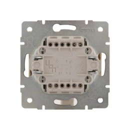 Выключатель 2-кл. СП Rain IP20 с подсветкой механизм крем. LEZARD 703-0388-112