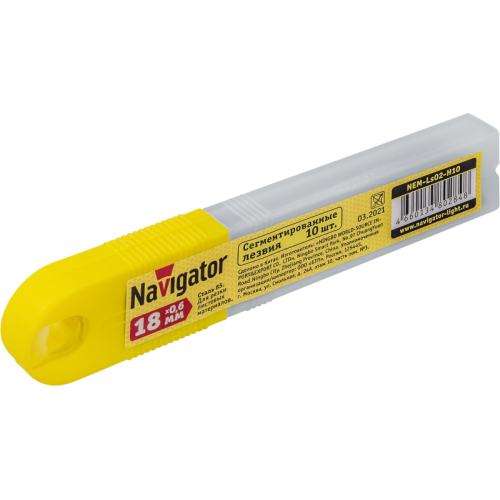 Лезвие сменное 80 284 NEM-Ls02-H10 18х0.6мм (уп.10шт) Navigator 80284