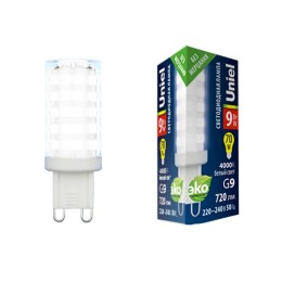 Лампа светодиодная LED-JCD-9W/4000K/G9/CL GLZ09TR 9Вт прозрачная 4000К нейтр. бел. (упак. картон) Un