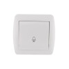 Кнопка звонка Demet бел. LEZARD 711-0200-103