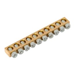 Шина PEN "ноль-земля" (6х9мм) 10 отв. для щитов Nova Unix Unix65 EKF nv-k10