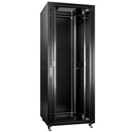 Шкаф телекоммуникационный SH-05C-42U80/100-BK 19дюйм 42U 800х1000х2055 передняя стеклян. и задняя сп