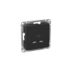 Розетка 2-м СП Эпика USB-C механизм черн. EKF UP1-SOB-2USBC