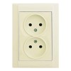 Розетка 2-м СП Defne 16А IP20 без заземл. крем. Makel 42010017