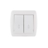 Переключатель проходной 2-кл. ОП Demet 10А IP20 бел. LEZARD 711-0200-106
