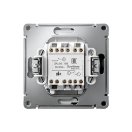 Выключатель для жалюзи 2-кл. ArtGallery 2х (сх. 4) 10А быстрозажим. клем. механизм лотос SE GAL00131