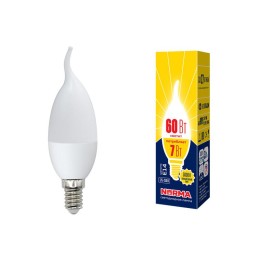 Лампа светодиодная LED-CW37-7W/NW/E14/FR/NR Norma 7Вт матовая E14 (упак. картон) Volpe UL-00003800