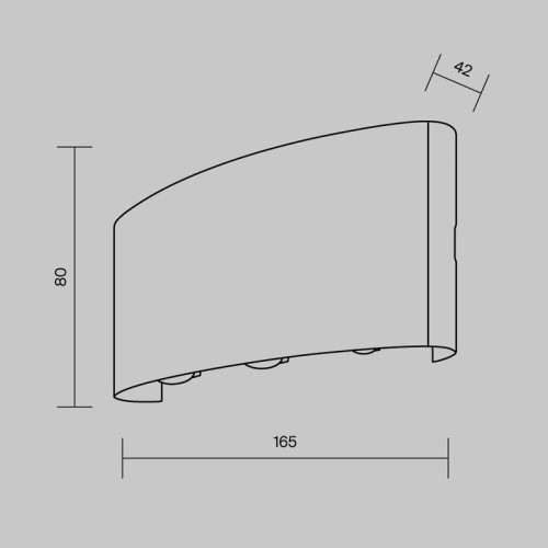 Светильник светодиодный Strato 6Вт 3000К IP54 архитектурная подсветка Maytoni O417WL-L6W3K