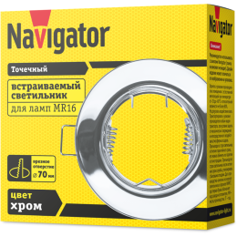 Светильник точечный 61 598 NFS-R1-003-MR16-GU5.3 хром. Navigator 61598