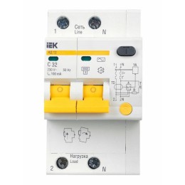 Выключатель автоматический дифференциального тока 2п C 32А 100мА тип AC 4.5кА АД-12 KARAT IEK MAD10-