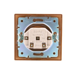 Розетка 1-м СП Mira 16А IP20 без заземл. керамика сосна LEZARD 701-0801-121