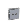 Розетка компьютерная 2-м СП Эпика RJ45 кат.5 механизм алюм. EKF UP1-SOA-2RJ45-5