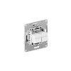 Розетка компьютерная 2-м СП Эпика RJ45 кат.5 механизм алюм. EKF UP1-SOA-2RJ45-5