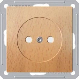 Розетка 1-м СП W59 16А IP20 без заземл. защ. шторки механизм бук SchE RS16-151-8-86