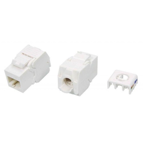 Вставка Keystone Jack RJ45 (8P8C) кат.5E KJ8-8P8C-C5e-180-TLS-WH 180град. Toolless бел. Hyperline 42