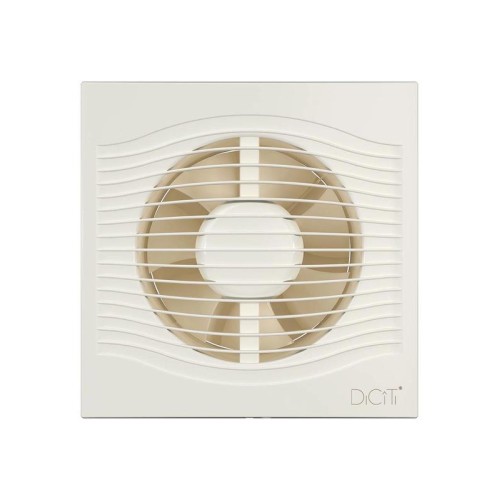 Вентилятор вытяжной осевой D125 декоративный с обратным клапаном DiCiTi SLIM 5C Ivory