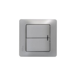 Выключатель 2-кл. СП Glossa 10А IP20 (сх. 5а) 10AX с подсветкой механизм платина SE GSL001253