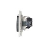 Розетка 1-м СП ROUND MIELE 16А с заземл. защ. шторки и крышкой перламутр Kranz KR-78-0702-1