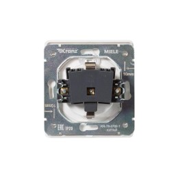 Розетка 1-м СП ROUND MIELE 16А с заземл. защ. шторки и крышкой перламутр Kranz KR-78-0702-1