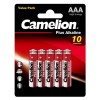 Элемент питания алкалиновый AAA/LR03 1.5В Plus Alkaline BL10 (уп.10шт) Camelion 14853