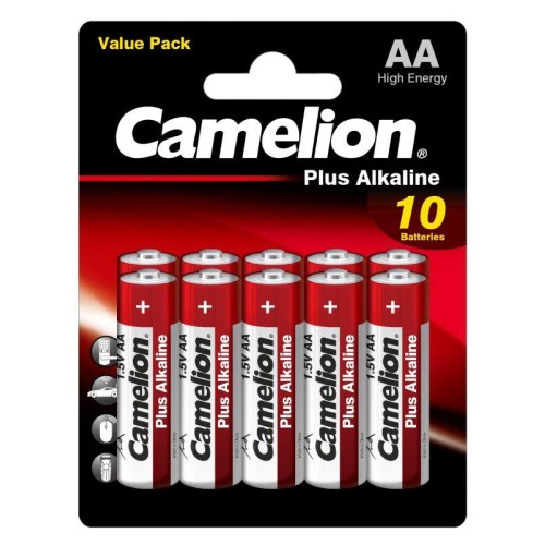 Элемент питания алкалиновый AA/LR6 1.5В Plus Alkaline BL10 (уп.10шт) Camelion 14854