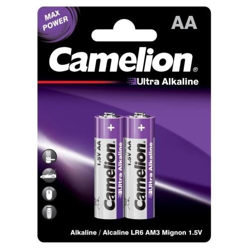 Элемент питания алкалиновый AA/LR6 1.5В Ultra BL-2 (уп.2шт) Camelion 14982