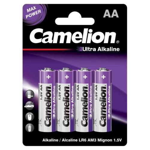 Элемент питания алкалиновый AA/LR6 1.5В Ultra BL-4 (уп.4шт) Camelion 14984