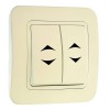 Переключатель проходной 2-кл. 1п 1мод. СП Lillium 10А IP20 крем./крем. Makel 70226