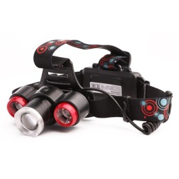 Фонарь налобный аккумуляторный LED5334 3.7В 3LED 5Вт фокус 2 ак. 4 реж. USB бокс черн. Ultraflash 15
