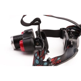 Фонарь налобный аккумуляторный LED5334 3.7В 3LED 5Вт фокус 2 ак. 4 реж. USB бокс черн. Ultraflash 15