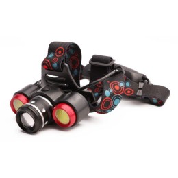 Фонарь налобный аккумуляторный LED5338 3.7В 3LED 5Вт фокус 2 ак. 4 реж. USB бокс черн. Ultraflash 15